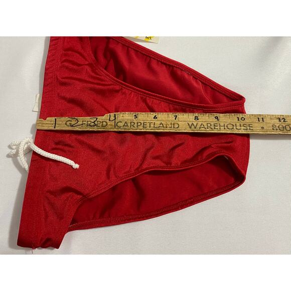 Vtg Juban Toto International Bikini Small Red and Blue Low Cut Made in USA - Picture 5 of 7